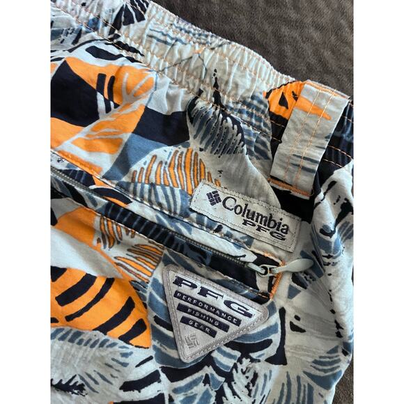 COLUMBIA PFG Men's Clearwater Shores Palm Print Water Fishing Shorts Size L - Picture 4 of 5